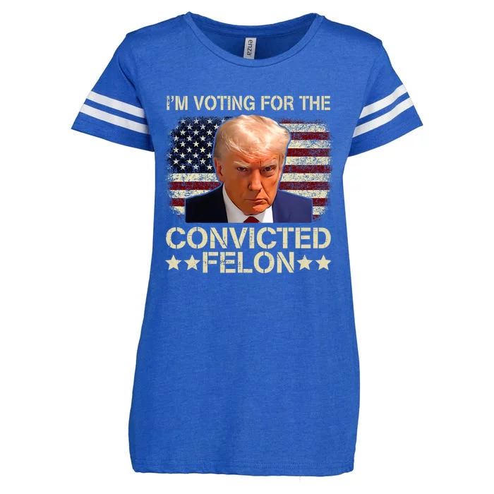 Trump 2024 Convicted Felon IM Voting Convicted Felon 2024 Enza Ladies Jersey Football T-Shirt