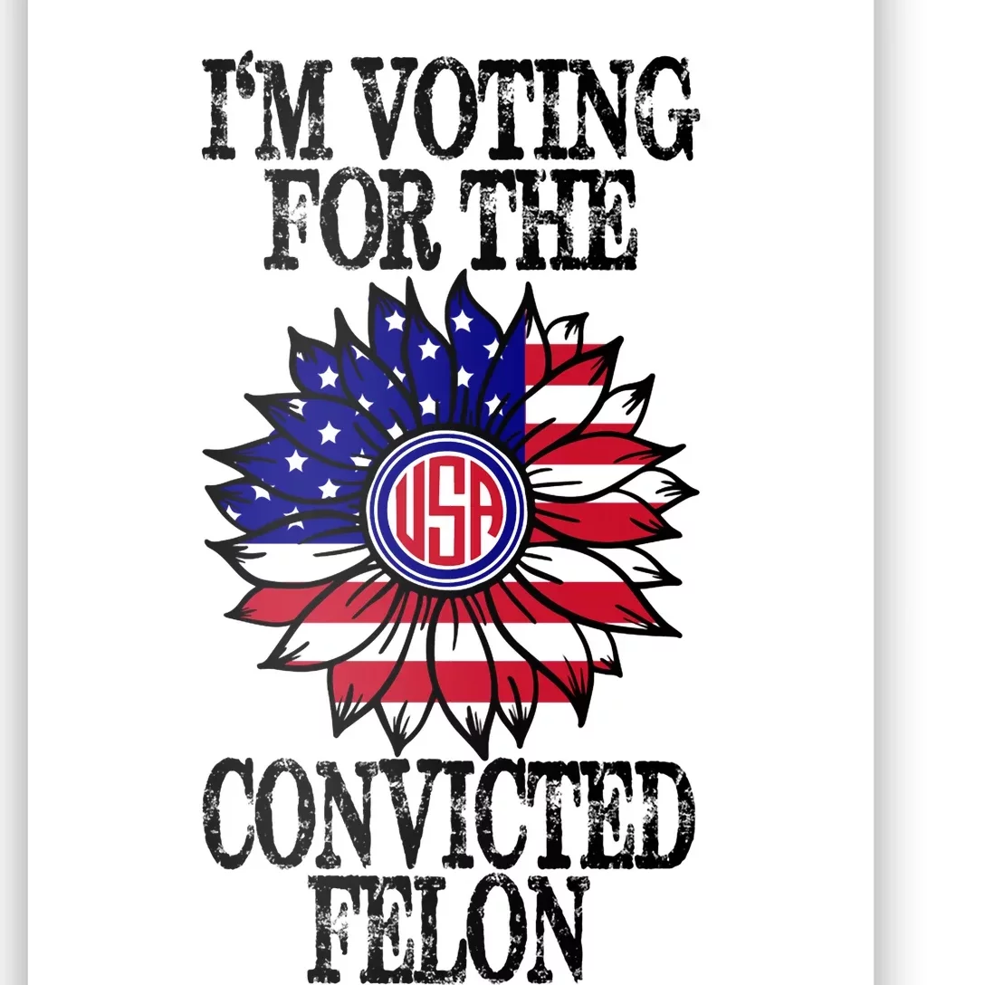 Trump 2024 Convicted Felon I Am Voting Convicted Felon 2024 Poster