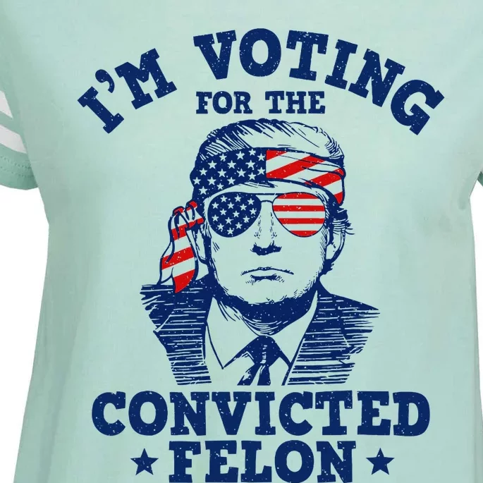 Trump 2024 Convicted Felon IM Voting Convicted Felon 2024 Enza Ladies Jersey Football T-Shirt