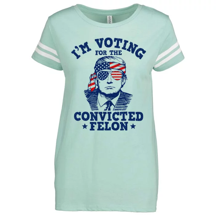 Trump 2024 Convicted Felon IM Voting Convicted Felon 2024 Enza Ladies Jersey Football T-Shirt