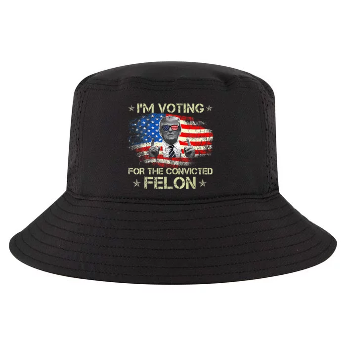 Trump 2024 Convicted Felon IM Voting Convicted Felon 2024 Cool Comfort Performance Bucket Hat