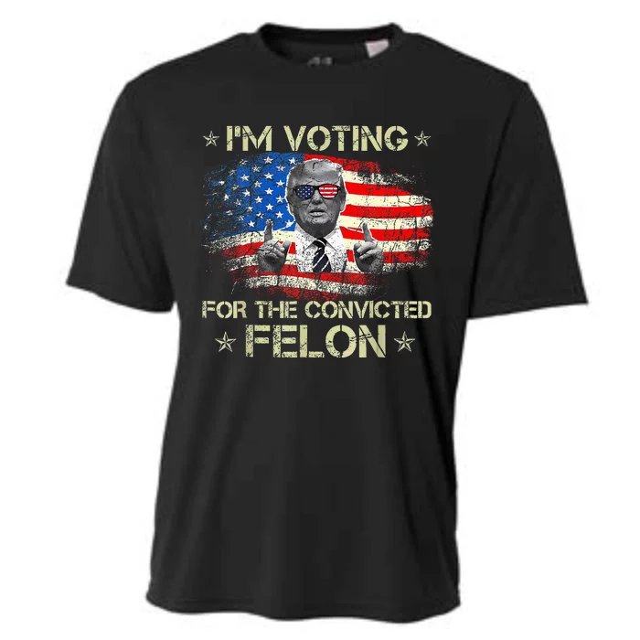 Trump 2024 Convicted Felon IM Voting Convicted Felon 2024 Cooling Performance Crew T-Shirt