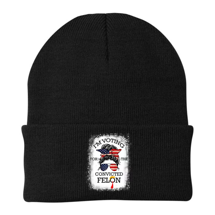 Trump 2024 Convicted Felon IM Voting Convicted Felon 2024 Knit Cap Winter Beanie