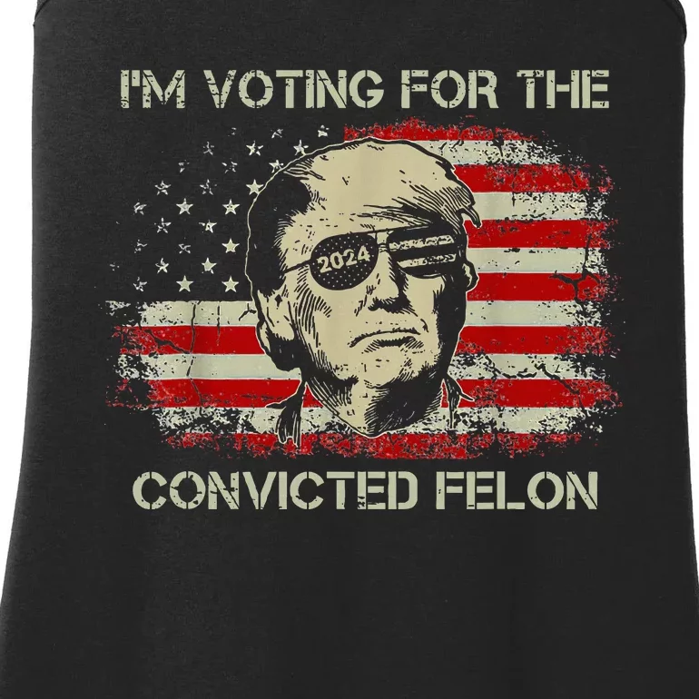 Trump 2024 Convicted Felon IM Voting Convicted Felon Ladies Essential Tank