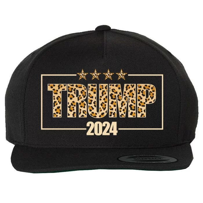 Trump 2024 Cheetah Cool Gift Wool Snapback Cap