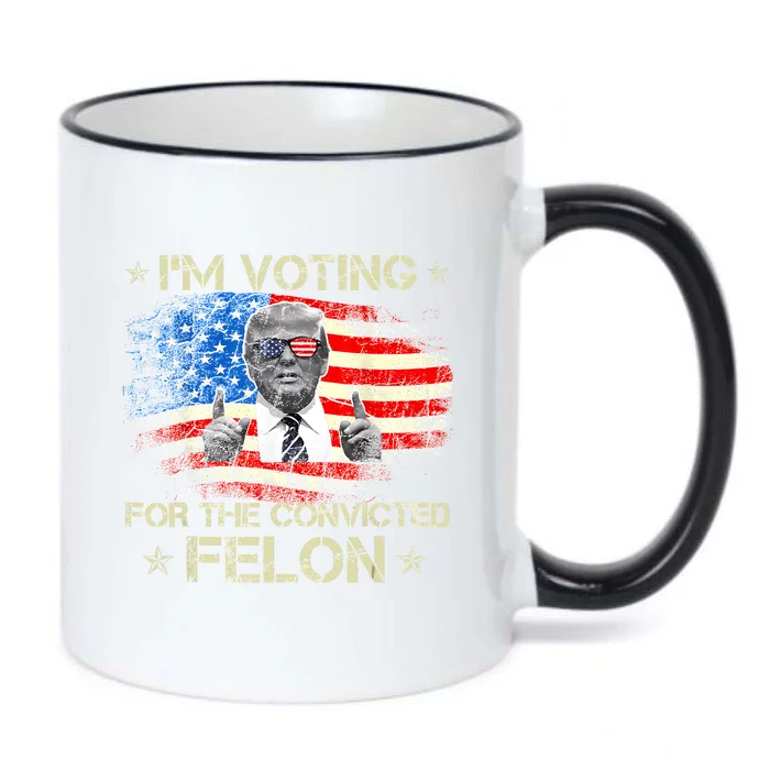 Trump 2024 Convicted Felon IM Voting Convicted Felon 2024 Black Color Changing Mug