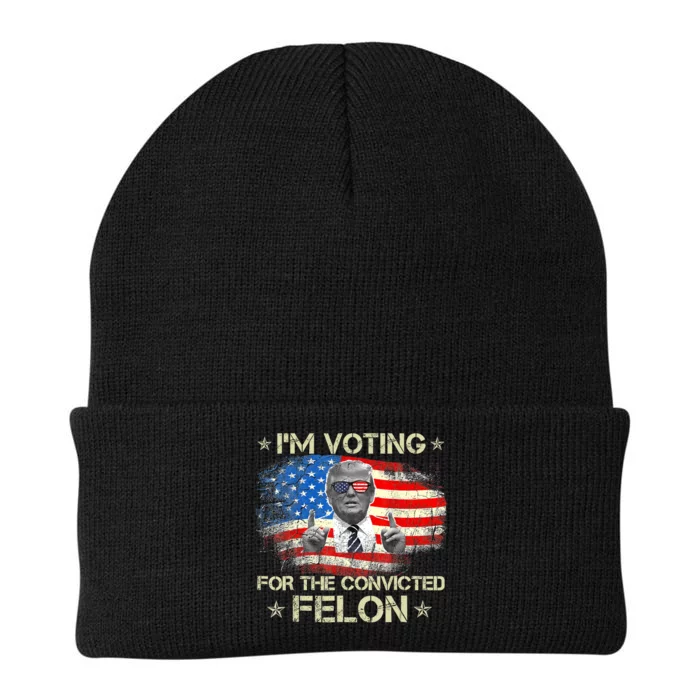 Trump 2024 Convicted Felon IM Voting Convicted Felon 2024 Knit Cap Winter Beanie