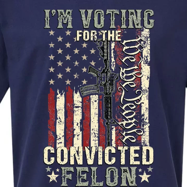 Trump 2024 Convicted Felon IM Voting Convicted Felon 2024 Sueded Cloud Jersey T-Shirt