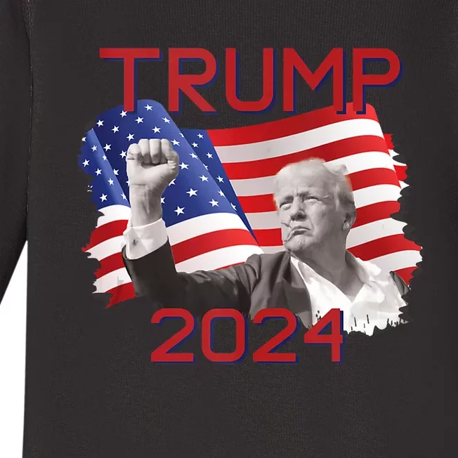 Trump 2024 Campaign Baby Long Sleeve Bodysuit