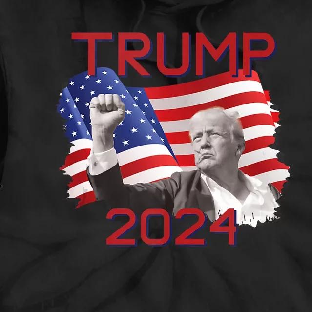 Trump 2024 Campaign Tie Dye Hoodie