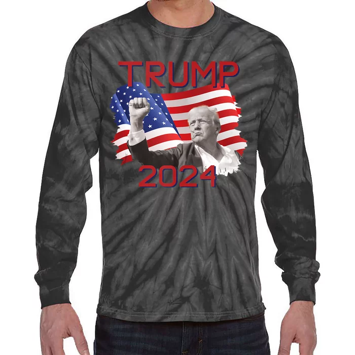 Trump 2024 Campaign Tie-Dye Long Sleeve Shirt