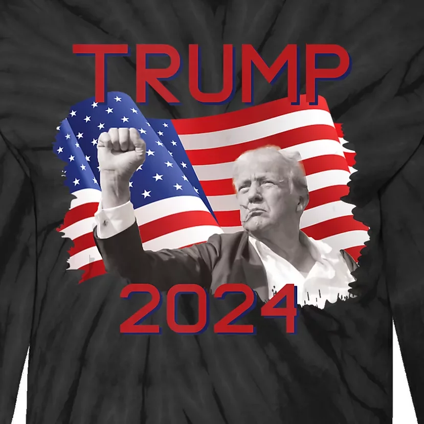 Trump 2024 Campaign Tie-Dye Long Sleeve Shirt