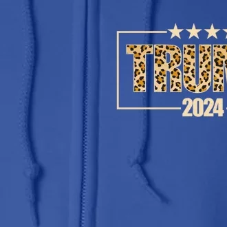 Trump 2024 Cheetah Funny Gift Full Zip Hoodie