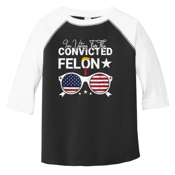 Trump 2024 Convicted Felon I Am Voting Convicted Felon 2024 Toddler Fine Jersey T-Shirt