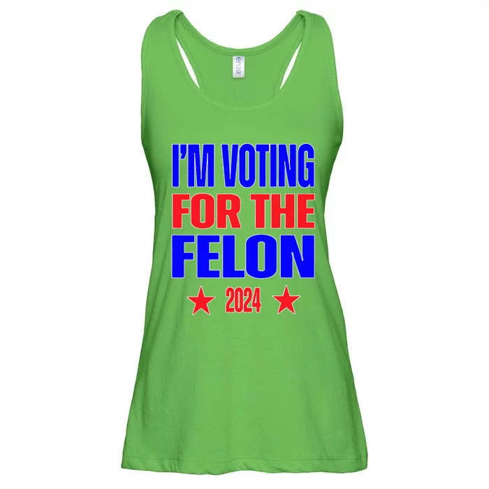 Trump 2024 Convicted Felon IM Voting Convicted Felon 2024 Ladies Essential Flowy Tank