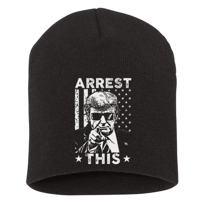 Trump 2024 Convicted Felon Humor For Supporters Short Acrylic Beanie