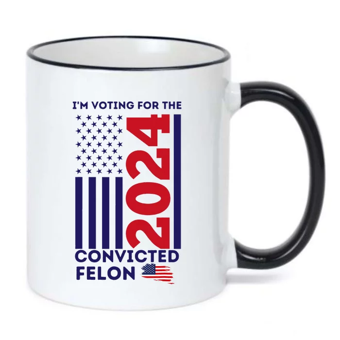 Trump 2024 Convicted Felon IM Voting Convicted Felon 2024 Black Color Changing Mug