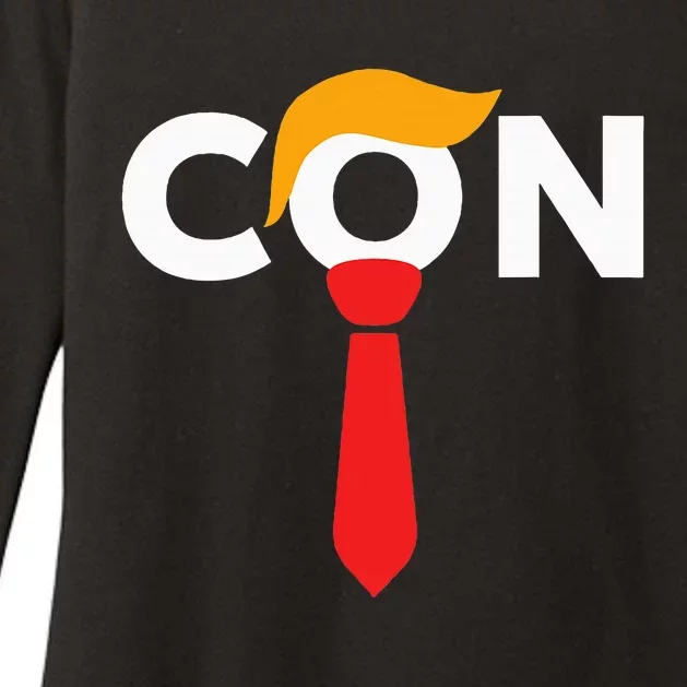 Trump 2024 Convicted Felon Don The Con Womens CVC Long Sleeve Shirt