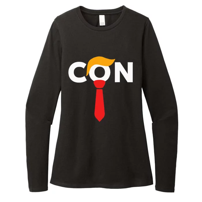 Trump 2024 Convicted Felon Don The Con Womens CVC Long Sleeve Shirt