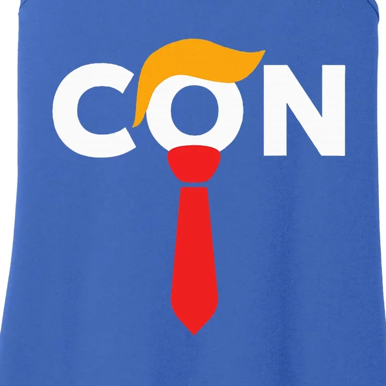 Trump 2024 Convicted Felon Don The Con Ladies Essential Tank