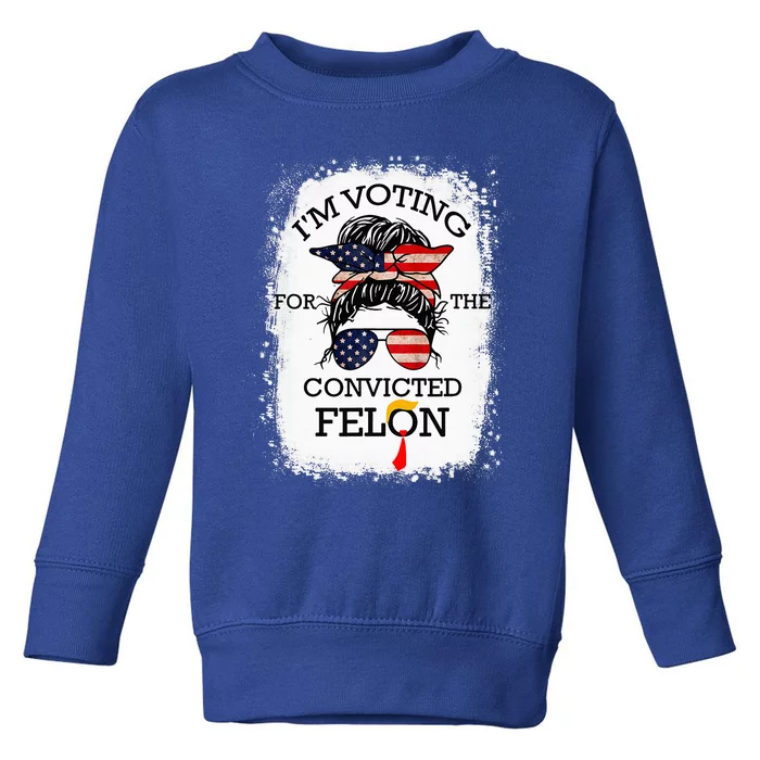 Trump 2024 Convicted Felon Toddler Sweatshirt