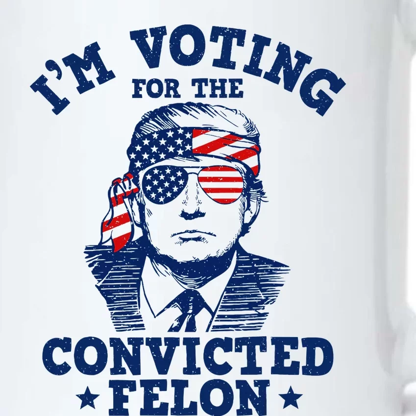 Trump 2024 Convicted Felon IM Voting Convicted Felon 2024 Black Color Changing Mug