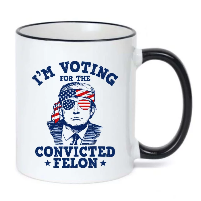 Trump 2024 Convicted Felon IM Voting Convicted Felon 2024 Black Color Changing Mug