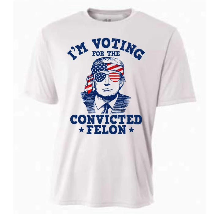 Trump 2024 Convicted Felon IM Voting Convicted Felon 2024 Cooling Performance Crew T-Shirt