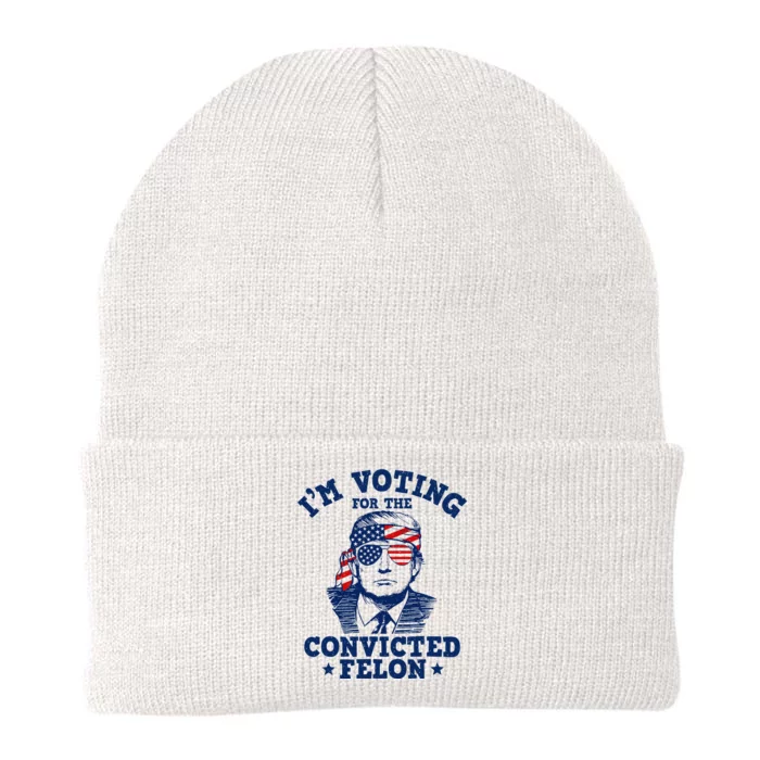 Trump 2024 Convicted Felon IM Voting Convicted Felon 2024 Knit Cap Winter Beanie