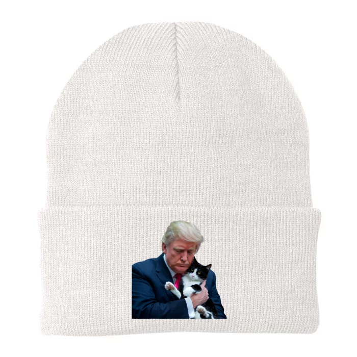 Trump 2024 Cat Maga Funny Trump Cat Knit Cap Winter Beanie