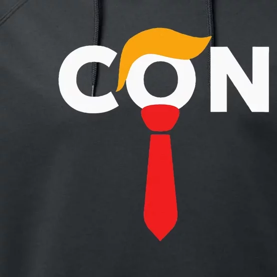 Trump 2024 Convicted Felon Don The Con Performance Fleece Hoodie