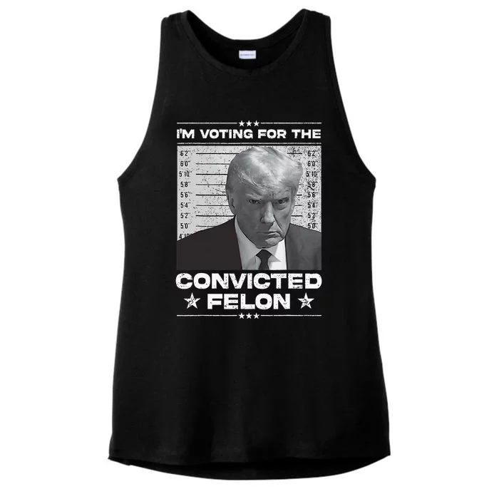 Trump 2024 Convicted Felon Ladies Tri-Blend Wicking Tank