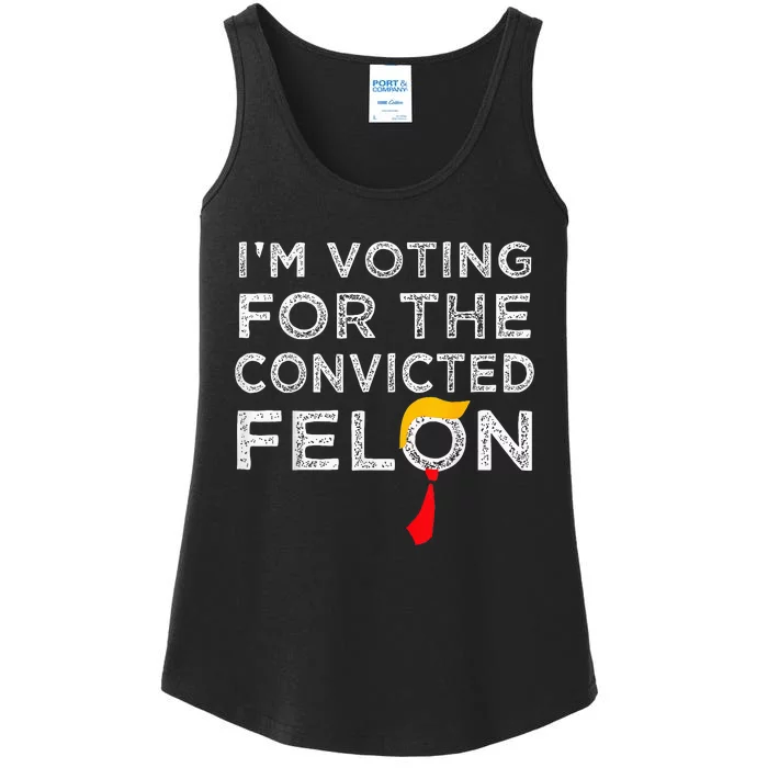 Trump 2024 Convicted Felon Ladies Essential Tank