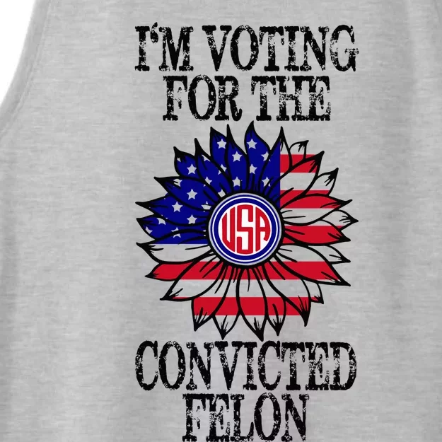 Trump 2024 Convicted Felon IM Voting Convicted Felon 2024 Ladies Tri-Blend Wicking Tank