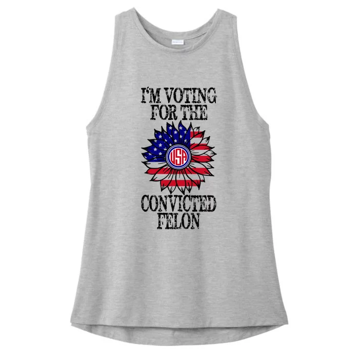 Trump 2024 Convicted Felon IM Voting Convicted Felon 2024 Ladies Tri-Blend Wicking Tank