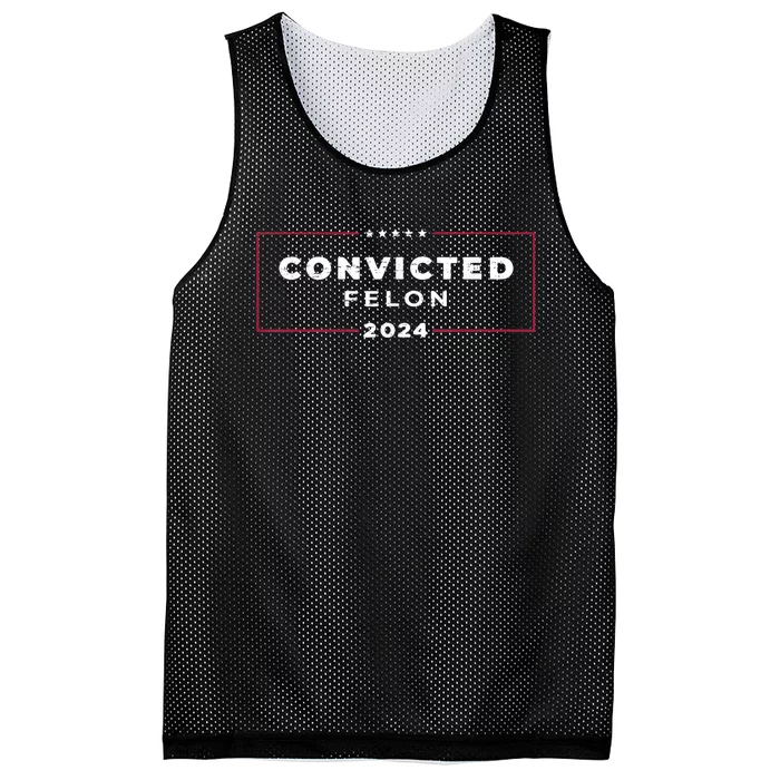 Trump 2024 Convicted Felon IM Voting Convicted Felon 2024 Mesh Reversible Basketball Jersey Tank