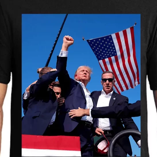 Trump 2024 Donald Trump Fist Pump Pajama Set