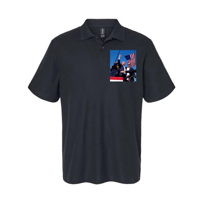 Trump 2024 Donald Trump Fist Pump Softstyle Adult Sport Polo