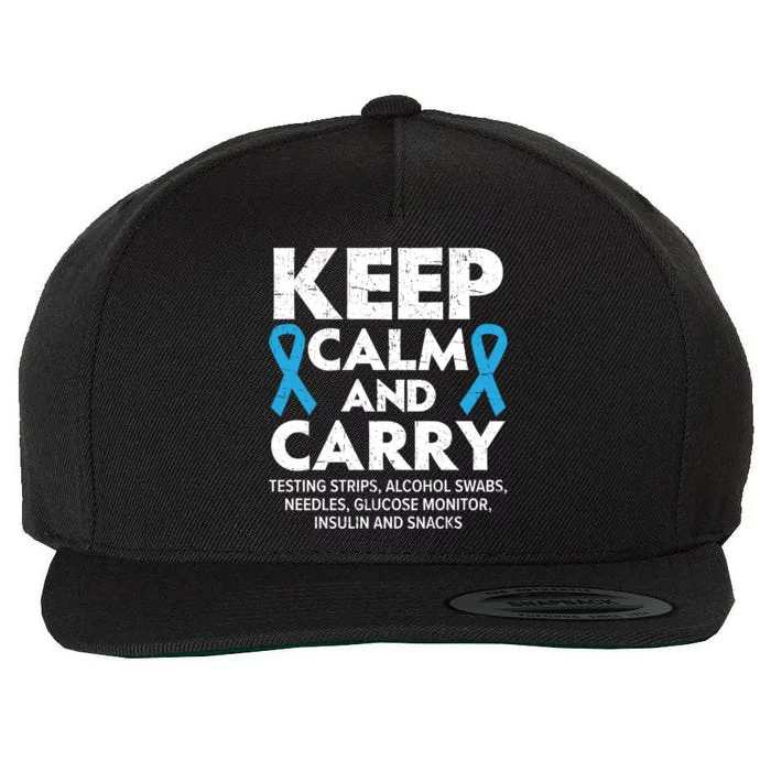 Type 2 Diabetes T2d Warrior Diabetes Awareness Gift Wool Snapback Cap