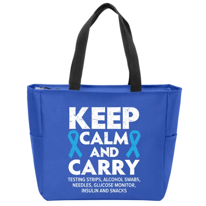 Type 2 Diabetes T2d Warrior Diabetes Awareness Gift Zip Tote Bag