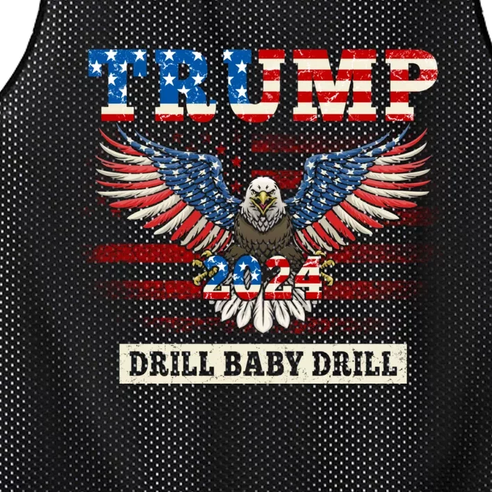 Trump 2024 Drill Baby Drill Funny Pro Trump Mesh Reversible Basketball Jersey Tank