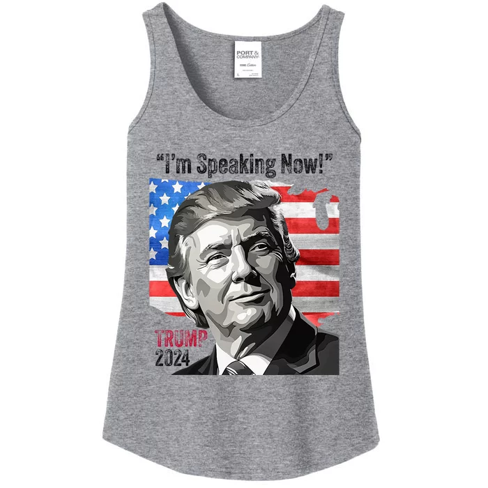 Trump 2024 Debate Quote IM Speaking Now Political Ladies Essential Tank