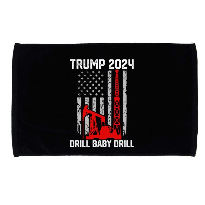 Trump 2024 Drill Baby Drill 4th Of July Independence Day Microfiber Hand Towel