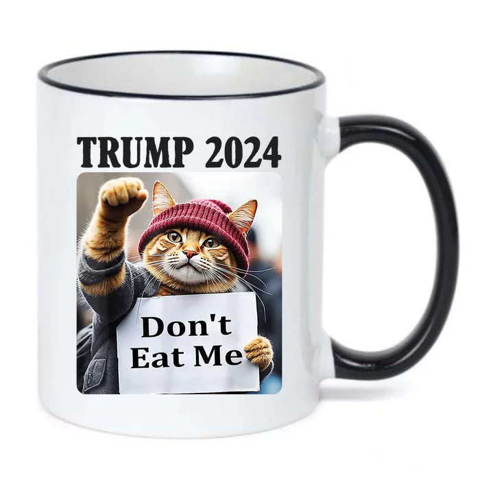 Trump 2024 Dont Eat Me Funny Cat Election Black Color Changing Mug