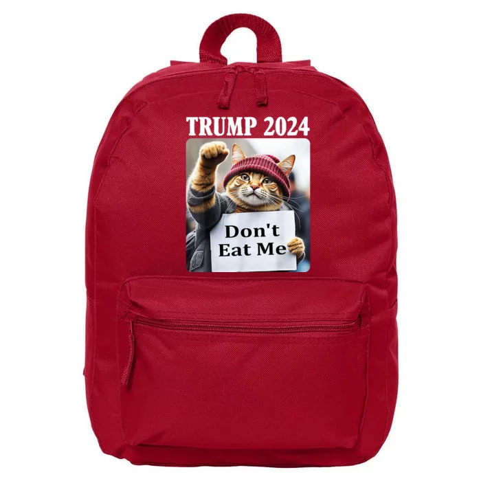 Trump 2024 Dont Eat Me Funny Cat Election 16 in Basic Backpack