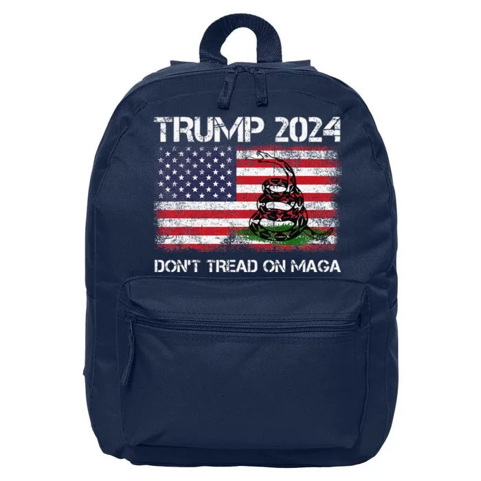 Trump 2024 DonT Tread On Maga American Us Flag Snake 16 in Basic Backpack