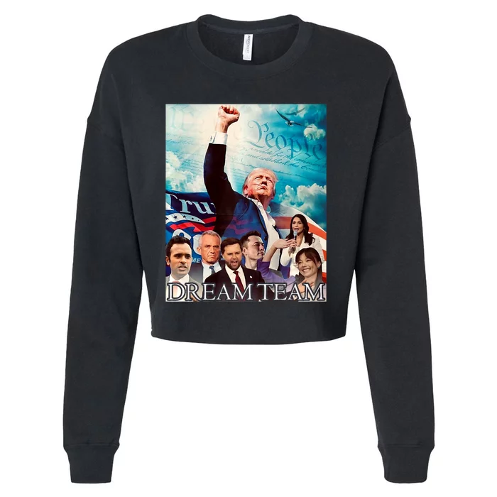 Trump 2024 Dream Team Premium Cropped Pullover Crew