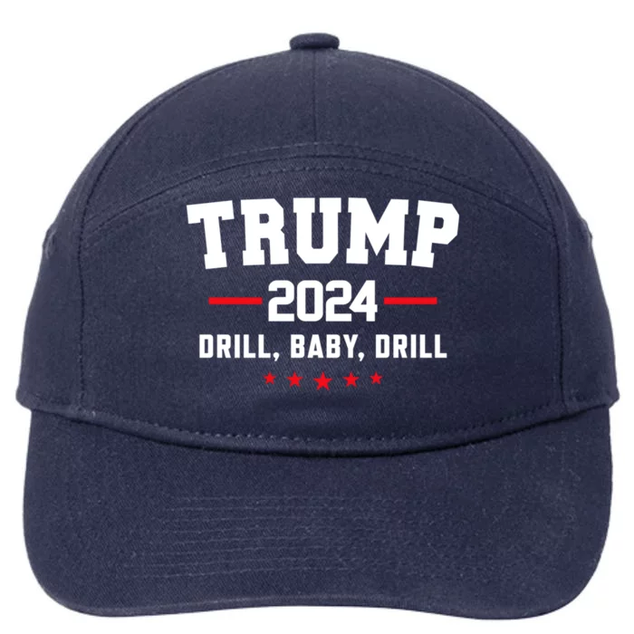 Trump 2024 Drill Baby Drill Funny Pro Trump 7-Panel Snapback Hat