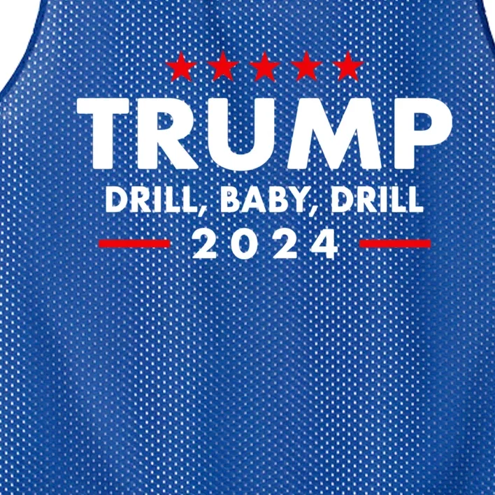 Trump 2024 Drill Baby Drill Funny Pro Trump Mesh Reversible Basketball Jersey Tank