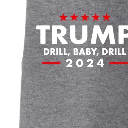 Trump 2024 Drill Baby Drill Funny Pro Trump Doggie 3-End Fleece Hoodie